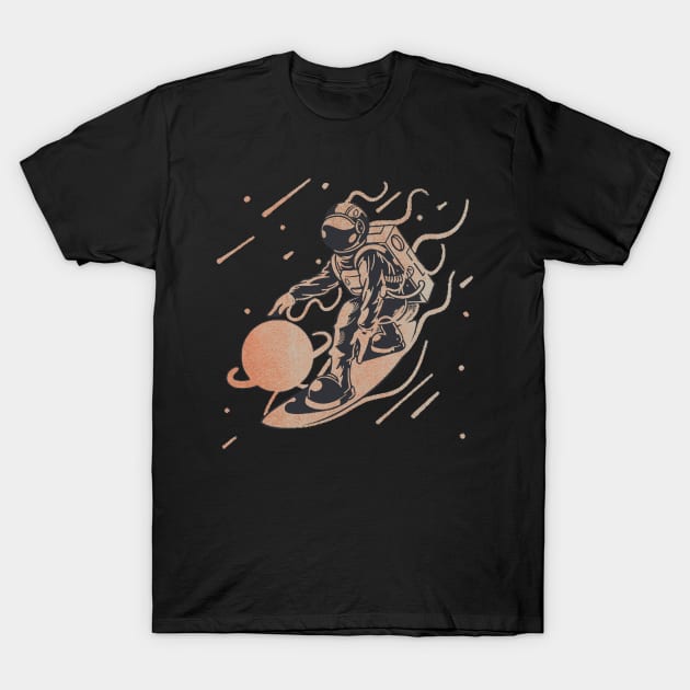 Astronaut Surfing T-Shirt by Deniso_PP